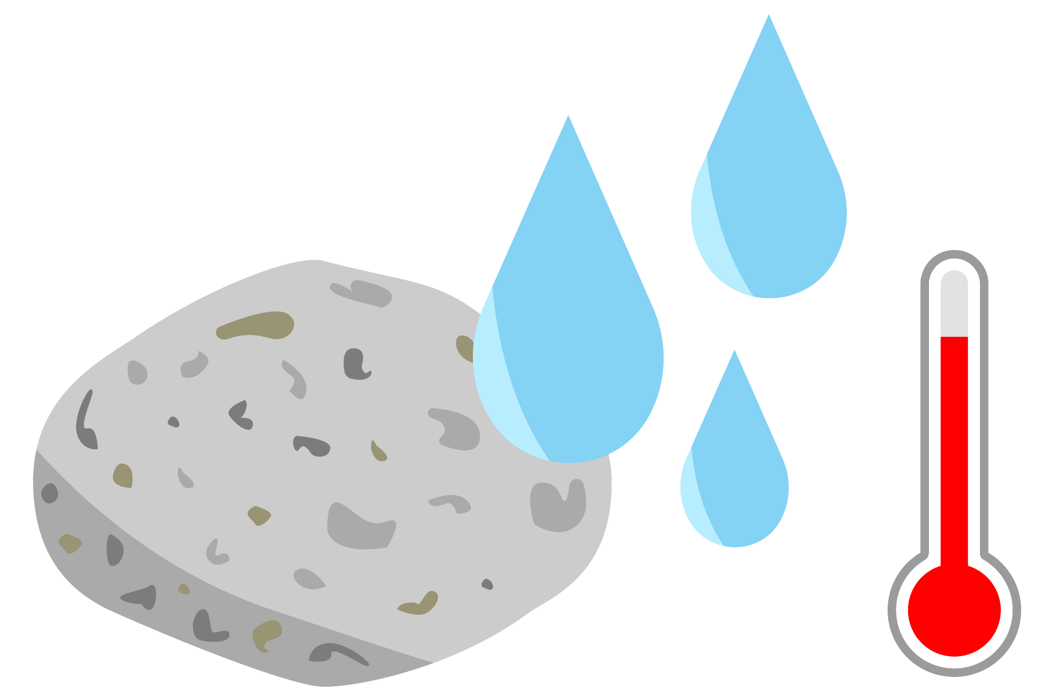 illustrative image of how hot water creates metamorphic rocks